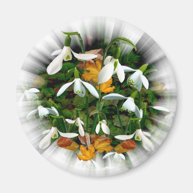 Hübscher Schneefall Magnet (Vorne)