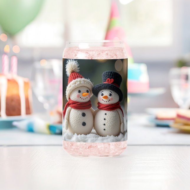 hübscher Schneemann zusammen Dosenglas (Insitu (Geburtstag))