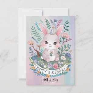 Hübscher schöner Bunny Digital Geburtstag Karte