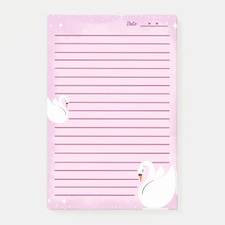 Hübscher Schwan Zarte Noten Post-it Klebezettel