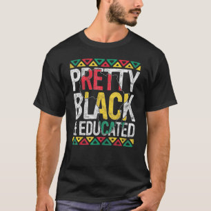 Hübscher schwarzer und gebildeter Stolz-Geschichts T-Shirt