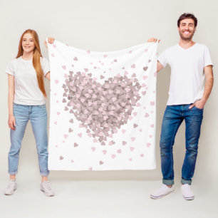 Hübscher sich hin- und herbewegender Herzen Fleecedecke