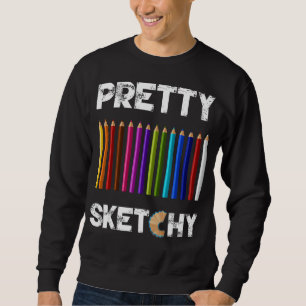 Hübscher Sketch Kunst, Dichtung und Musik Sweatshirt
