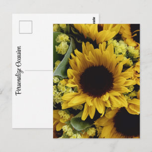 Hübscher Sonnenblumen-Strauchblumen-Sträußchen-Str Postkarte