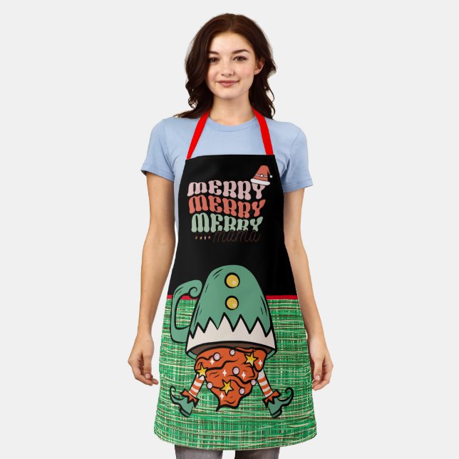 Hübscher Sonnenelf Schwarz und Grüngras Schürze (Getragen)