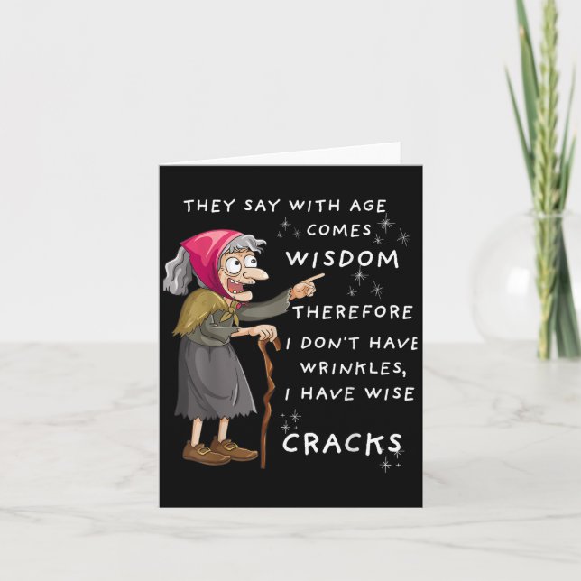 Hübscher Spaß Halloween ich habe keine Falten Karte (Vorderseite)