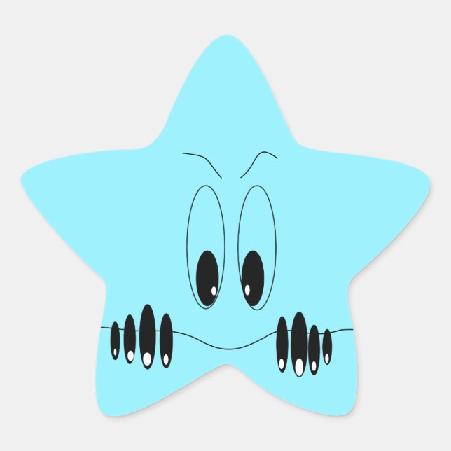 Hübscher Sticker mit neugierigen Augen - individue (Vorderseite)