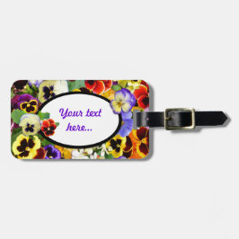 Hübscher Stiefmütterchen ~ Gepäck-Aufkleber Gepäckanhänger