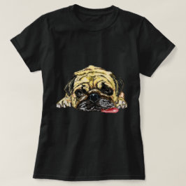 Hübscher T - Shirt mit Mops Dog - müde