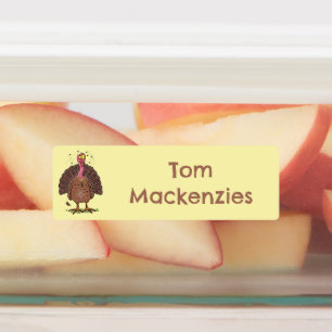 Hübscher Truthühner Cartoon personalisiert Etiketten
