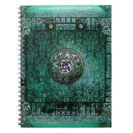 Hübscher Türkis-alter Band-mittelalterliches Notizblock