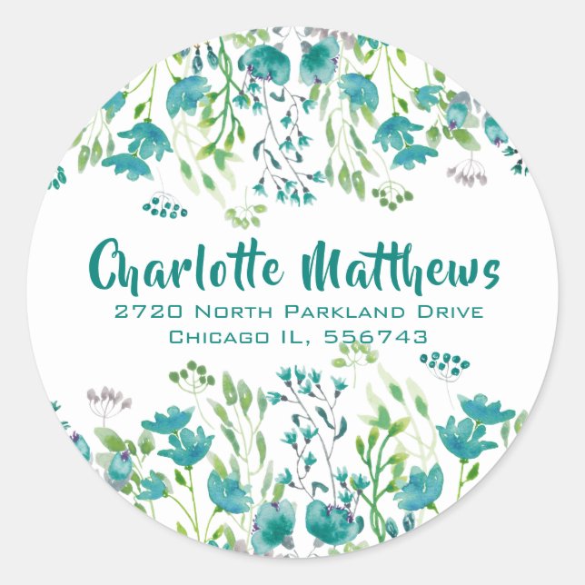 Hübscher Umschlag Aufkleber der Botannischen Rücks (Vorderseite)