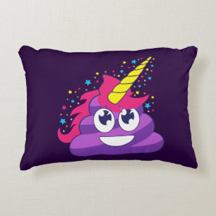 Hübscher Unicorn kacken Zierkissen