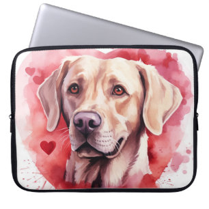 HÜBSCHER VALENTINE YELLOW LABRADOR RETRIEVER HUND LAPTOPSCHUTZHÜLLE