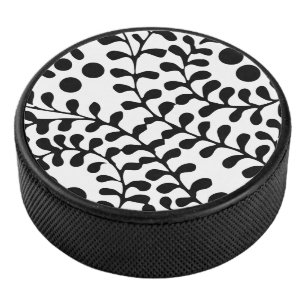 Hübscher, verschnörkelter Schwarzweißdruck Eishockey Puck