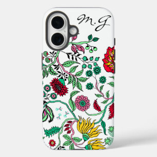 Hübscher Verzierter Blumengarten Personalisierte A iPhone 16 Hülle
