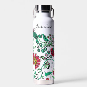 Hübscher Verzierter Blumengarten Personalisierte A Trinkflasche