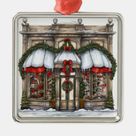 HÜBSCHER VERZIERTER URLAUB CHRISTMAS STOREFRONT ORNAMENT AUS METALL