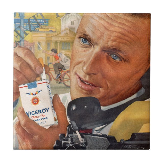hübscher Viceroy-Raucher Fliese (Vorderseite)