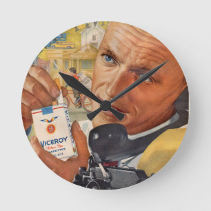hübscher Viceroy-Raucher Runde Wanduhr