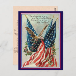 Hübscher Vintager Amerikanische Unabhängigkeitstag Postkarte