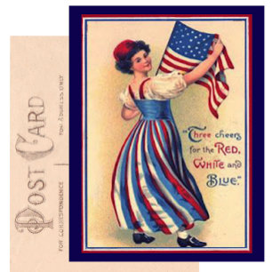 Hübscher Vintager Amerikanische Unabhängigkeitstag Postkarte