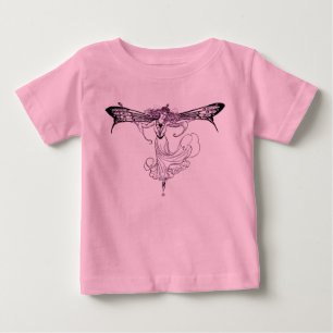 Hübscher Vintager Fairy Decal Baby T-shirt