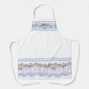 Hübscher Vintager Lila Blumenstrauß Schürze