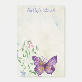 Hübscher Vintager Schmetterling Personalisiert Post-it Klebezettel