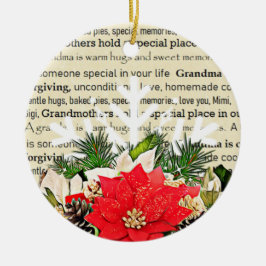 Hübscher Vintager Stil Oma Weihnachten Keramik Ornament