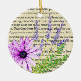 Hübscher Vintager Stil Oma Weihnachten Keramik Ornament