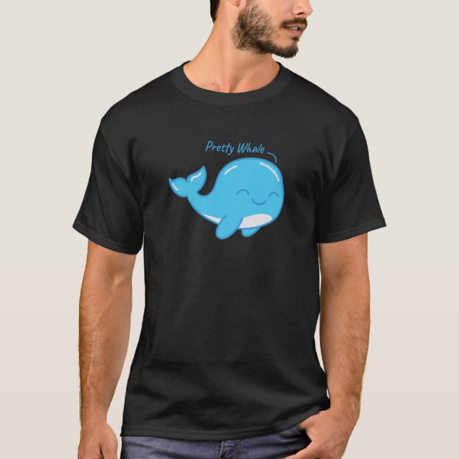 Hübscher Wal Niedlich Lächelwal T-Shirt (Vorderseite)