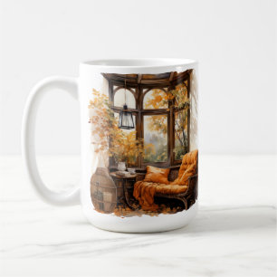 HÜBSCHER WASSERFALL-LESERRAUM-SCENE KAFFEETASSE