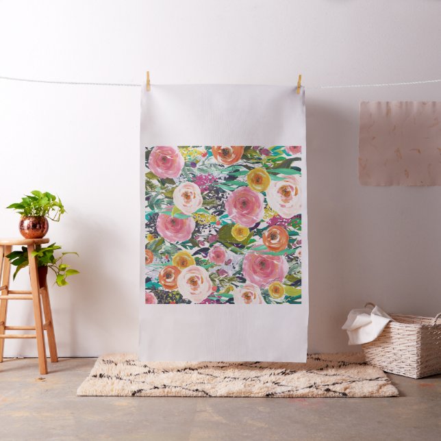 Hübscher Watercolor mit Blumen Stoff (Beispiel)
