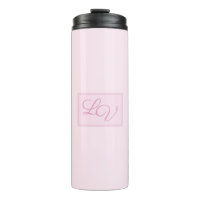 Hübscher, weichrosa und blush-thermaler Tumbler