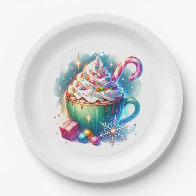 Hübscher Weihnachtskalender für Wasserfarben Pappteller (Vorderseite)