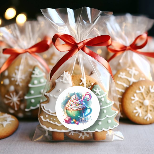 Hübscher Weihnachtskalender für Wasserfarben Runder Aufkleber (Von Creator hochgeladen)