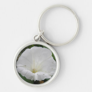 Hübscher weißer Convolvulus Blume Schlüsselanhänge Schlüsselanhänger