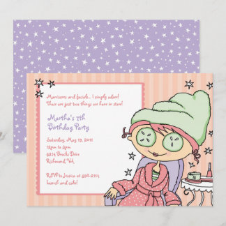 Hübscher Wellness-Center Girl Invitation Manicure  Einladung