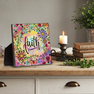 Hübscher Whimsischer Floral Faith Fotoplatte