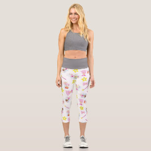 Hübscher Zahnfee-Zauberstab Weiße Zähne Capri Leggings