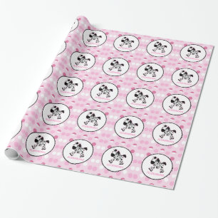 Hübscher Zebra-Rosa-Punkt-kundengerechtes Geschenkpapier