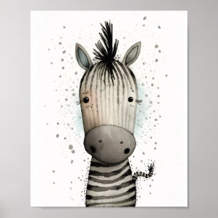 Hübscher Zebradruck Poster
