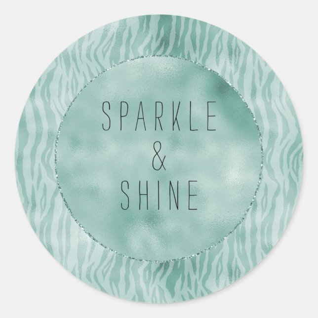 Hübscher Zebradruck Runder Aufkleber (Vorderseite)