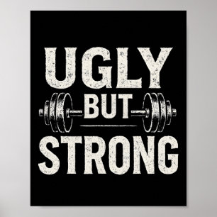 Hübsches, aber starkes Funny Gym Workout Barbell Poster