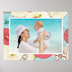 Hübsches abstraktes farbenfrohes lebendiges floral poster