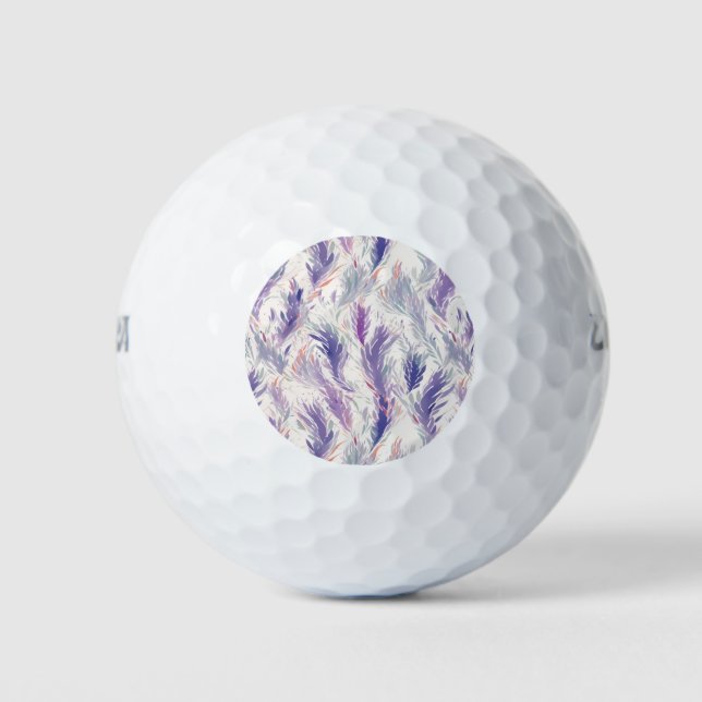 Hübsches Abstraktes Muster für Blumenfedermuster Golfball (Vorderseite)