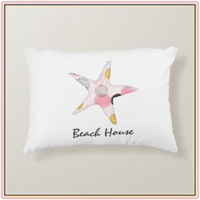 Hübsches Abstraktes Starfish Beach House Dekokissen (Von Creator hochgeladen)