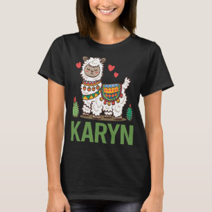Hübsches Alpaka - Karyn Name T-Shirt