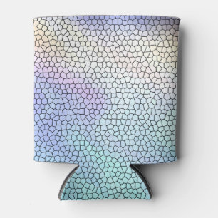 Hübsches Aqua-blaue lila Pastellmosaik-Fliesen Dosenkühler